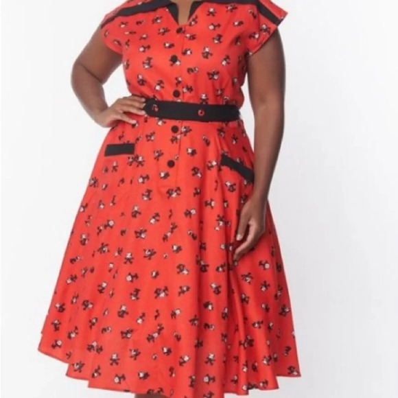 Unique Vintage Felix the Cat midi swing dress Retro, Brand New with Tags #0150 - Picture 3 of 10